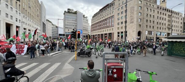 manifestazione per la Palestina, 4 maggio 2026, Milano, Piazza San Babila